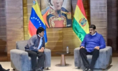 Evo Morales aterrizó en Venezuela/Foto. ABI