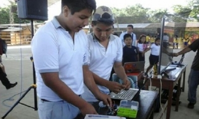 Alumnos de Yapacaní exhibieron sus trabajos. Foto: El Deber