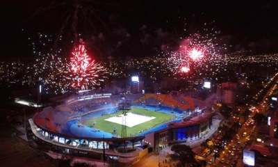 Entrega del estadio Félix Capriles, donde hoy se desarrollará la inauguración de los Juegos 2018. Foto: Diego Cartagena