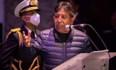 El vicepresidente David Choquehuanca durante su intervención