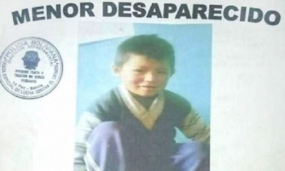 Niño Jhoel de 8 años, cuyos padres denunciaron que fue sacrificado por mineros auríferos.