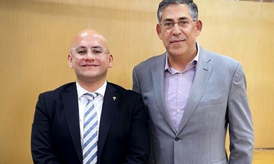 El exgerente Elio Montes y el presidente de Entel Ibo Blazisevic. FotoEntel