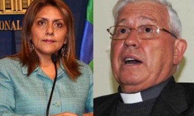 Gísela López y Monseñor Juárez/Foto. Kandire