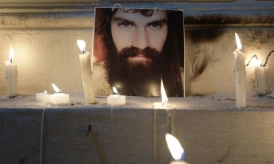 Ofrenda en recuerdo de Santiago Maldonado en Buenos Aires/Foto. CNN