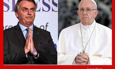 Jair Bolsonaro le responde al papa Francisco mediante su Facebook. 