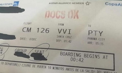 Joaquín Crapuzzi, salió esta madrugada del país con destino a Panamá.
