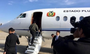 El presidente Evo Morales antes de su partida a Colombia. | Ministerio de Comunicación.