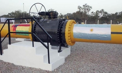 Un ducto de gas natural de Bolivia hacia Argentina. 