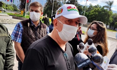 El ministro de Gobierno, Arturo Murillo, da un informe sobre el cumplimiento de la cuarentena. | Lucero Claros