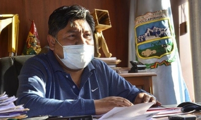 El alcalde de Colcapirhua, Nelson Gallinate.