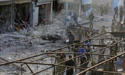 Así quedó el lugar de la explosión/Foto. RRSS