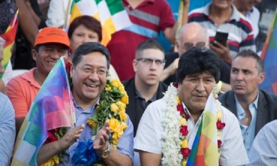 Luis Arce Catacora  y Evo Morales