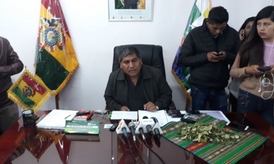 El viceministro de Coca y Desarrollo Integral, Froilán Luna.