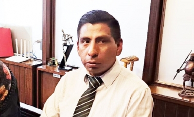 El árbitro en conferencia de prensa este jueves. 