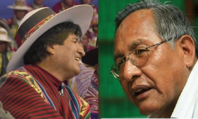 Evo Morales y Victor Hugo Cárdenas/Foto. Kandire