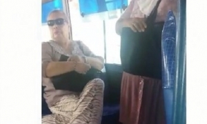 El video fue grabado por uno de los pasajeros que iba en el micro