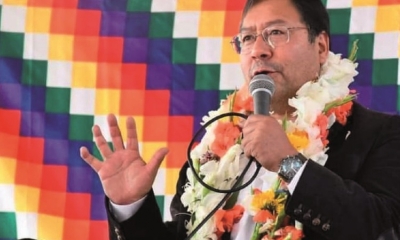 El presidente Luis Arce, en un evento de 2021.