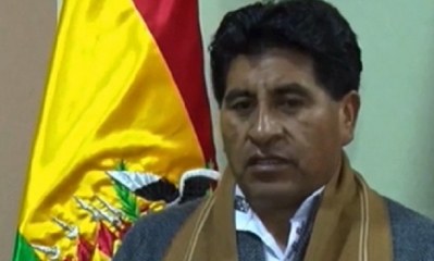 César Cocarico, ministro de Desarrollo Rural y Tierras/Foto. Captura de pantalla