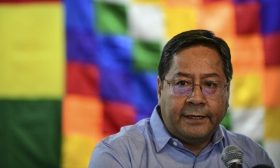 El candidato por el Movimiento Al Socialismo (MAS), Lucho Arce Catacora