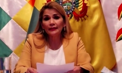 La presidenta, Jeanine Áñez