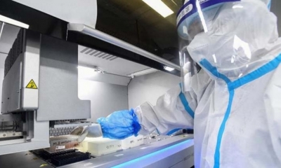 Un técnico de laboratorio procesa una muestra de Covid-19. | Foto archivo | AFP