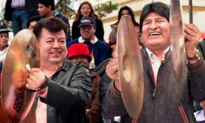 Edwin Castellanos y Evo Morales/Foto. RRSS