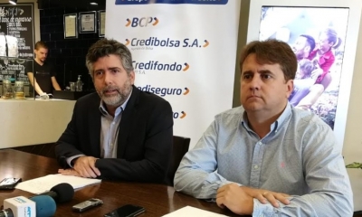 Gerente de Banca Minorista del BCP, Rodrigo Aguilera y Javier Mercado gerente Pyme/Foto. RB