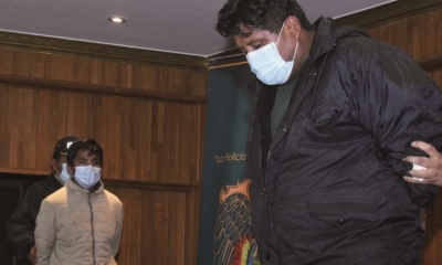 La Policía presentó ayer a los sospechosos del asesinato de una pareja el domingo en La Paz.