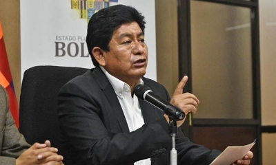 El ministro de Obras Públicas, Édgar Montaño.
