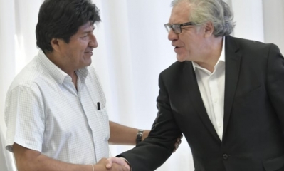 Evo Morales y Luis Almagro/Foto. ABI