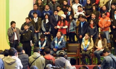 Morales en Oruro/Foto. ABI