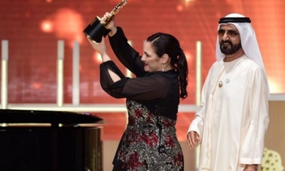 Andria Zafirakou, recibió el Global Teacher Prize/Foto. RRSS