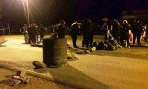 Bloqueos desde las cero horas en Tupiza. Foto/Héctor García.