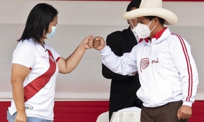 Los candidatos Keyko Fujimori y Pedro Castillo. | AFP