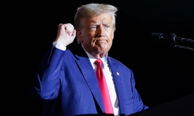 Trump en un mitin en Florida