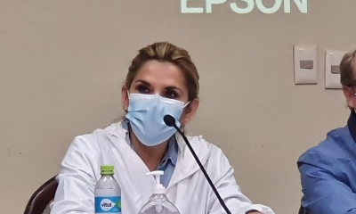 La presidenta Jeanine Áñez