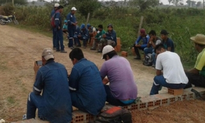 Obras en una carretera del Beni