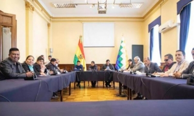 Una reunión en agosto en la que también abordaron el tema judicial. Foto: Archivo Vicepresidencia | ANF.