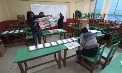 Conteo de votos que se llevo acabo luego de los comicios  subnacionales 