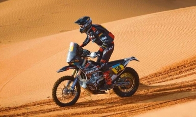 Daniel Nosiglia durante la competencia del Rally Dakar.