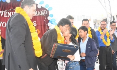 Presidente Morales en Tarija/Foto. RRSS