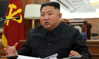 Kim Jong-un se reúne con altos cargos para discutir aumentar la capacidad militar del país. | Fuente: AFP