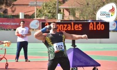 Aldo Gonzales, ganó medalla de plata en lanzamiento de bala. Foto: RRSS