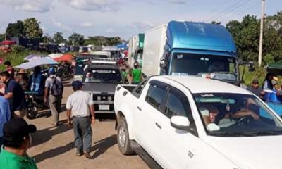 Bloqueo en Yapacaní / Foto: Soledad Prado