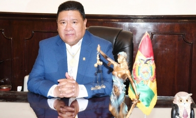 El presidente de la Cámara de Diputados, Sergio Choque (MAS). 