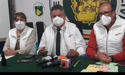 Autoridades del Colegio Médico de Bolivia. Foto: Captura de pantalla
