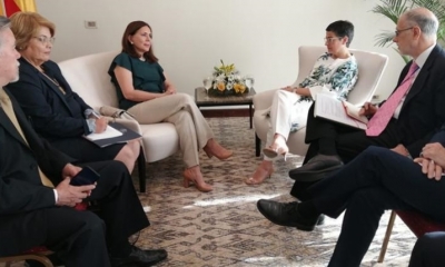 La reunión entre diplomáticos de ambos países. | Foto: @MRE_Bolivia