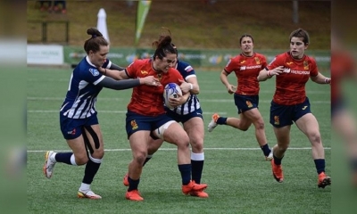 El equipo femenino ruso de rugby 7. 