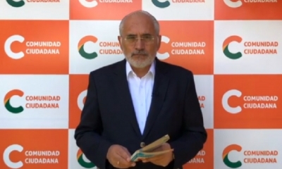 El candidato a la presidencia por Comunidad Ciudadana (CC), Carlos Mesa