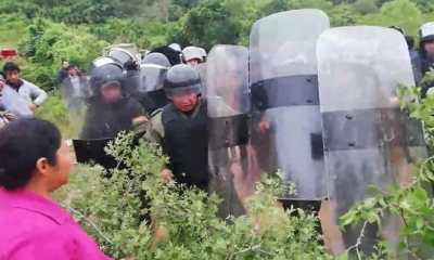 Así ingresaron los policías a Tariquia/Foto. Captura de pantalla